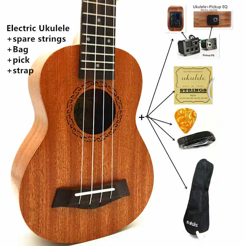 SevenAngel 21/23 Inch Ukulele Concert Soprano Ukelele Mini Hawaii Acoustic Guitar electric Guitarra Cavaquinho Wholesale
