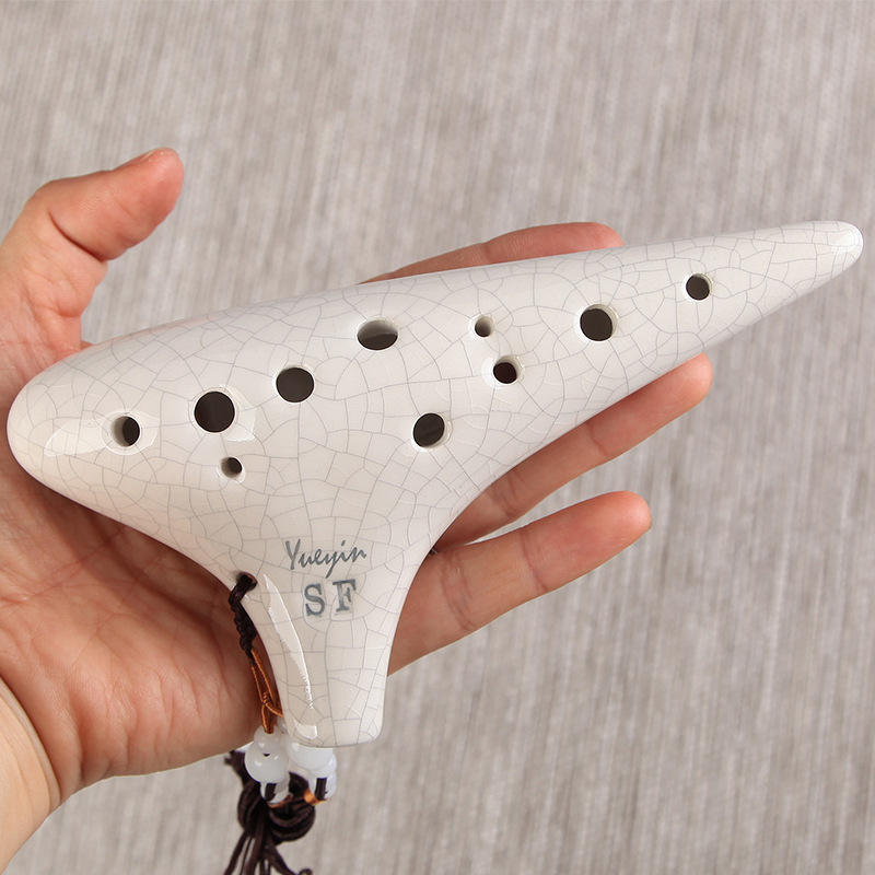 Flute Ocarina for School, 12 Holes, Treble, Alto, Key Cracking, Professional Playing, Folk Music Instrument, Fluta