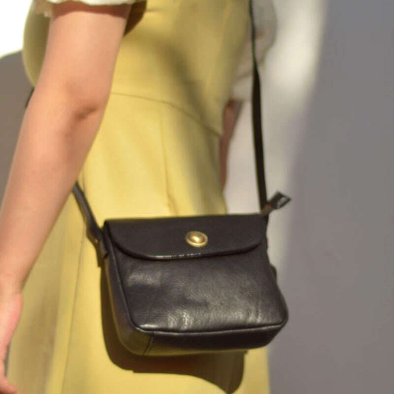 Leather Simple Retro Pure Leather Crossbody Women's Small Body Original Handmade Bag
