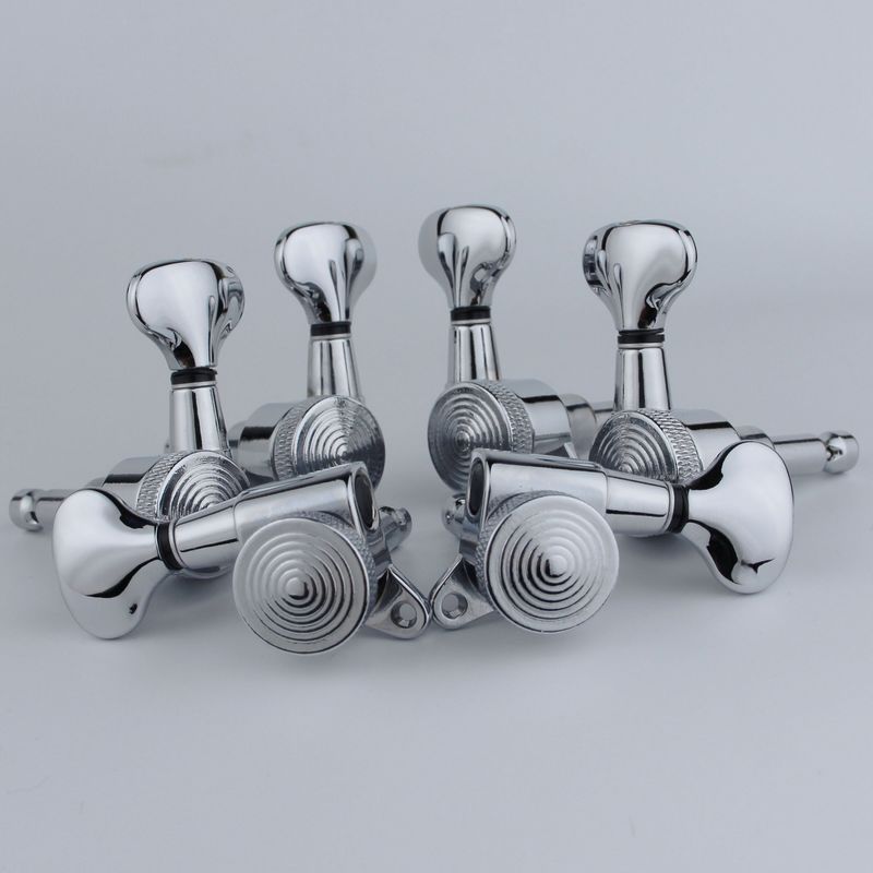 6 PCS Chrome Guitar Locking Tuners Lock String Tuning Key Pegs Machine Heads for Electric Guitars