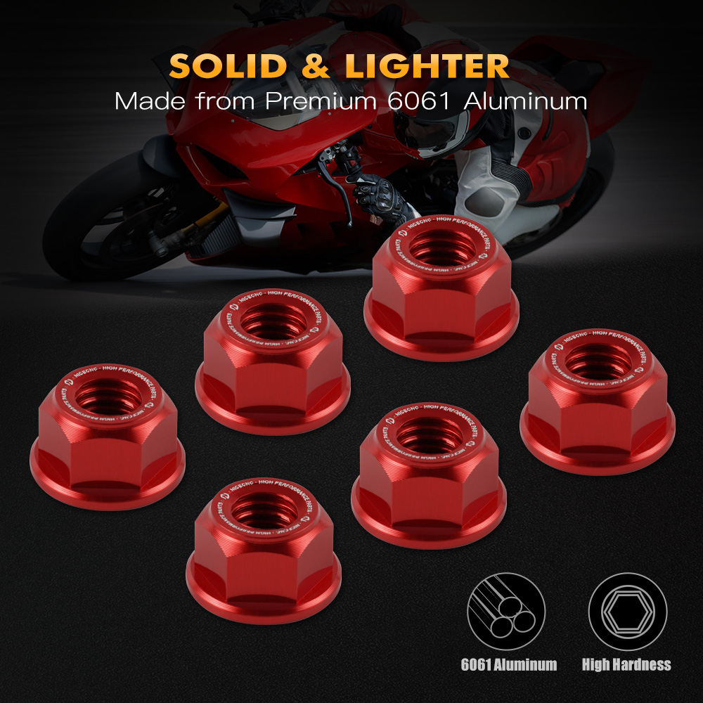 For MV Agusta Brutale 3 Cylinders 675 800 RR RC Brutale 4 Cylinders 750 910 989 990 R S 1078 RR 1090 RR R Sprocket Nuts M8x1.25