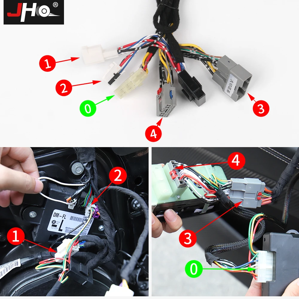 JHO Automatic 4-Door Car Power Window Closer Module Kit For Jeep Grand Cherokee 2014-2020 15 2016 17 2018 2019 WK2 Accessories