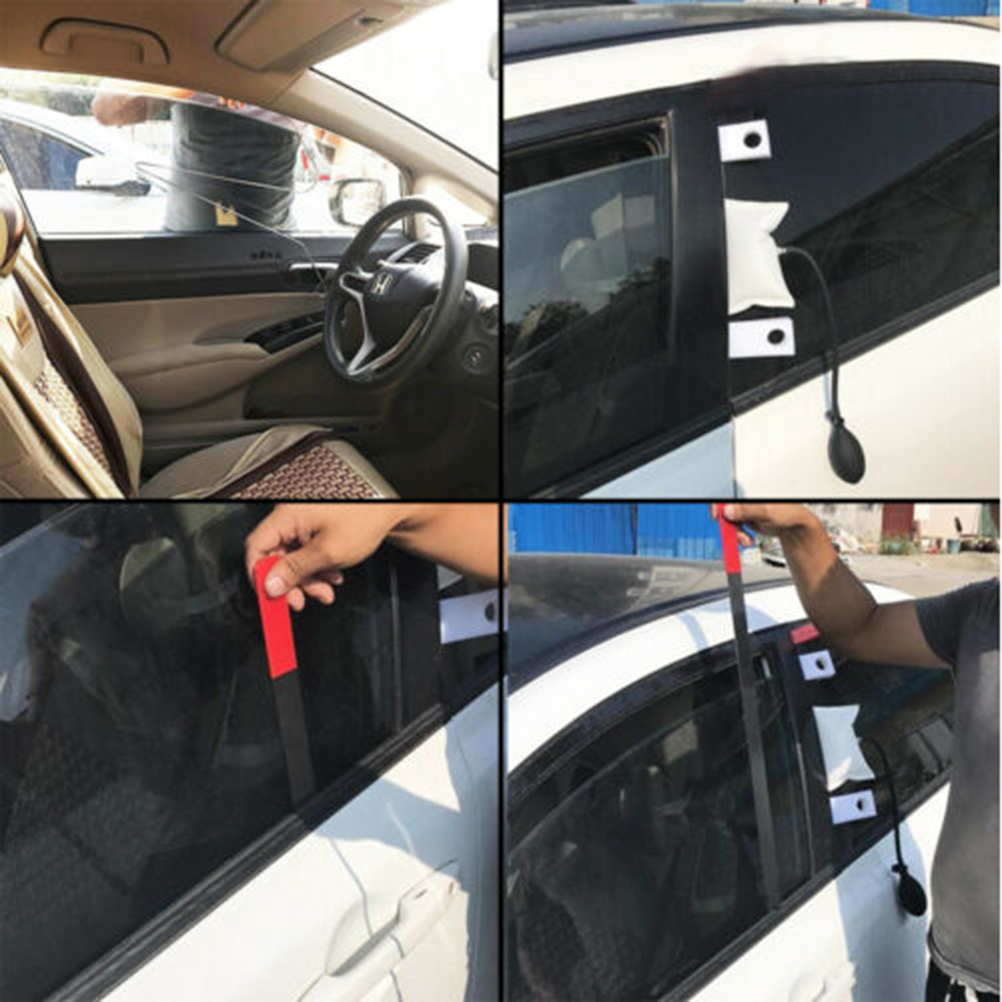 9 Pcs Universal Car Door Emergency Opening Key Lost Lock Out Unlock Opem Tools Kit Air Pump Car Accessories Auto Styling Parts