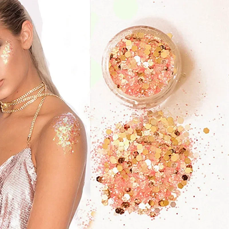ba Glitter Sequins Round Hybrid New Colorful Pots Nail Face body Shadow Beauty Makeup Shinning Glitterer Powder er