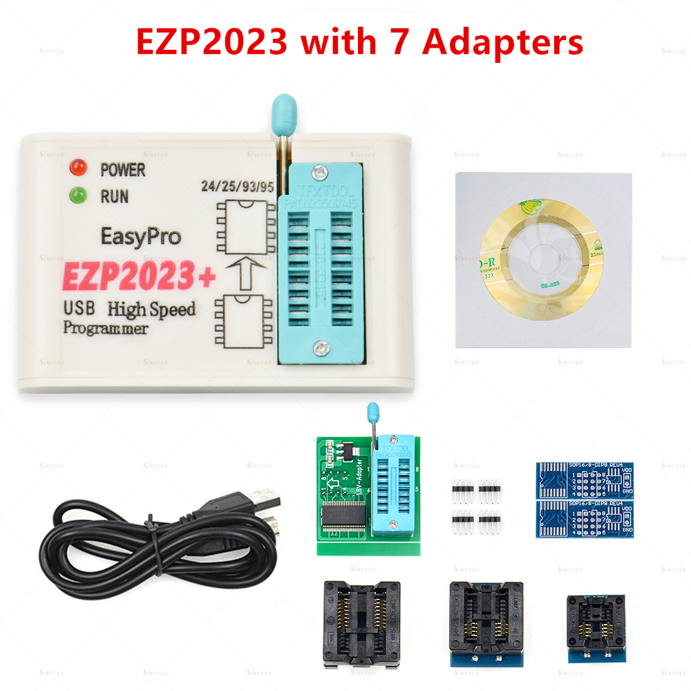 EZP2023 USB Programmer Original SPI Full Set 12 Adapter Support 24 25 93 95 EEPROM Flash Bios Better Than EZP2019