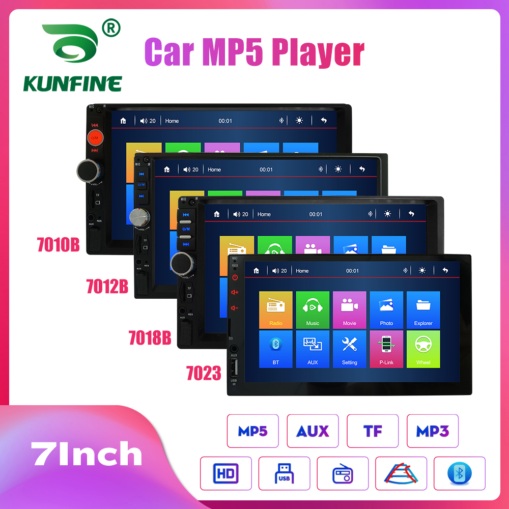 KUNFINE Universal 2 Din 7" Touch Screen Car Multimedia Player Car Radio Car Stereo MP5 MP3 Player With Bluetooth FM/USB/AUX