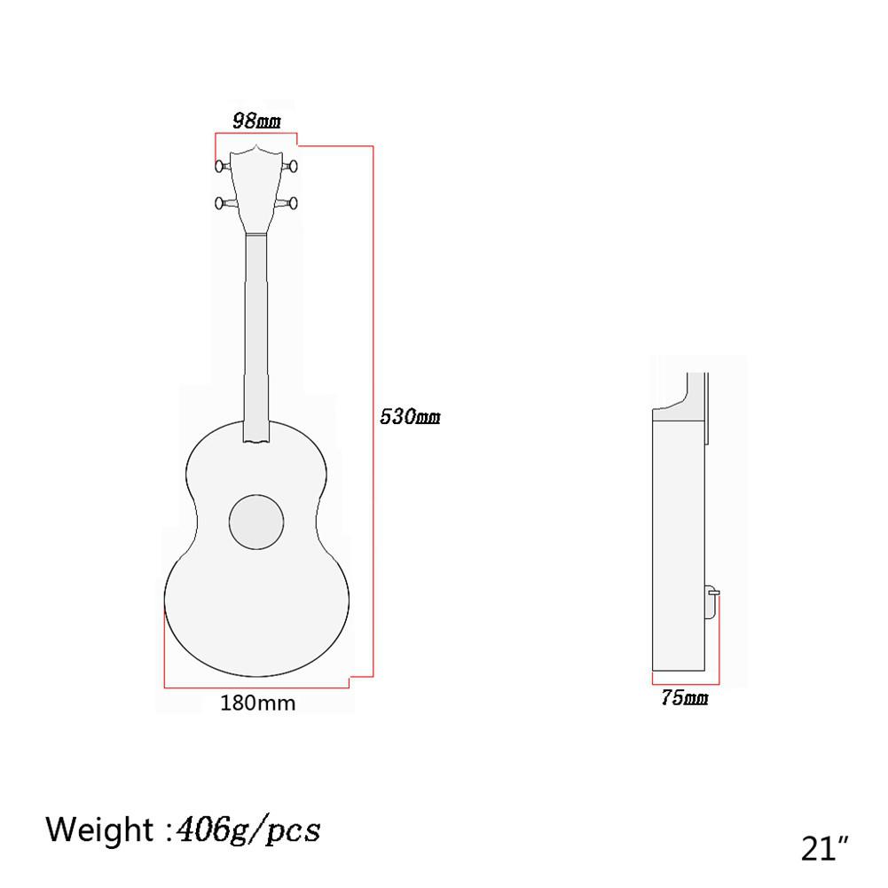 21 inch Four String Ukulele Zebra Mahogany Wood Ukulele Hawaiian Small Guitar Acoustic Sting Instrument electroacustica