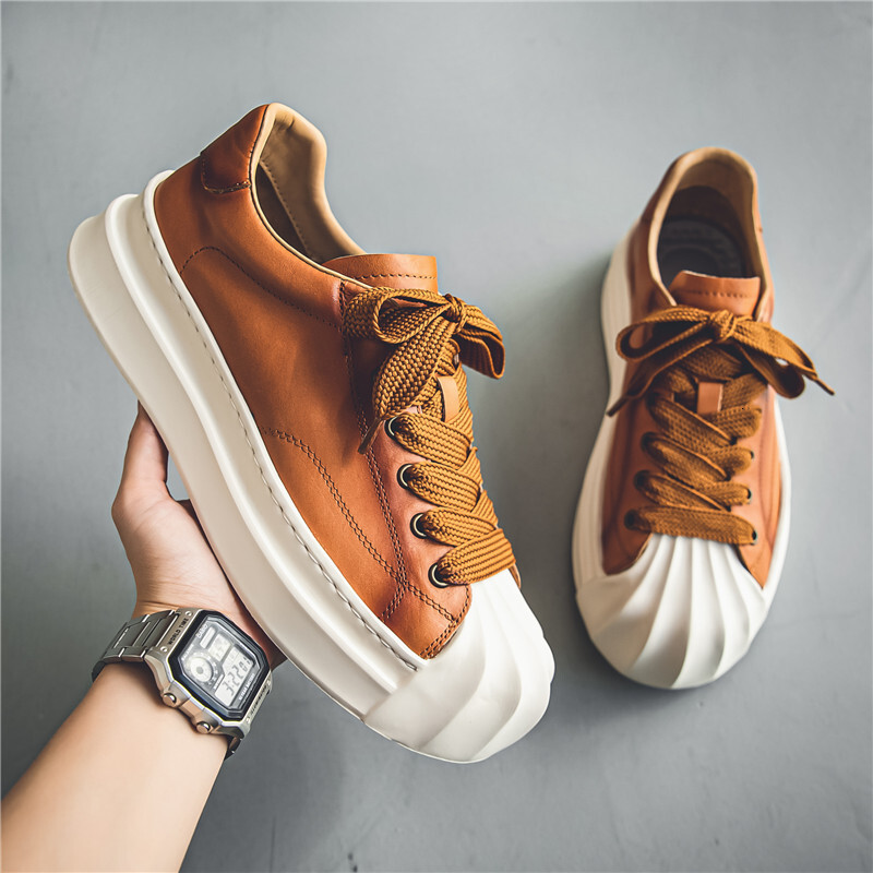 Outdoor Men's 2025 Autumn Leisure Sports Board Shoes Trainer Design Suitable For Height Increase Shell Toe Fashion Shoes Classic Niche Skateboard