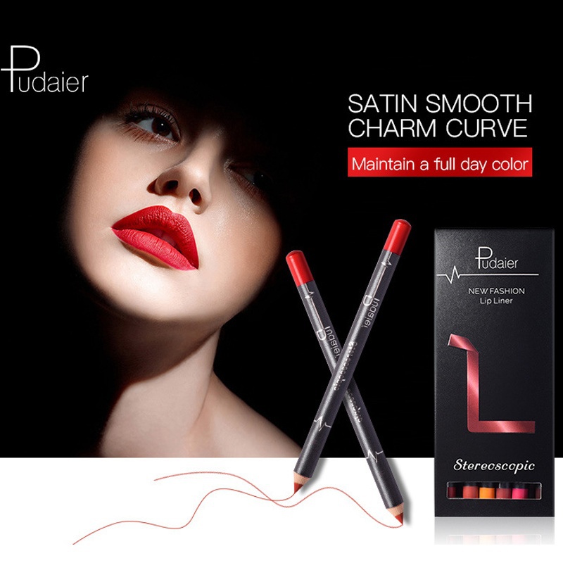 eedb Sexy Matte Colors Set Lip Stick Lipliner Liner Pencil Matt Nude Lipsliner Pen Beauty Makeup Tool Cosmetic liner sliner