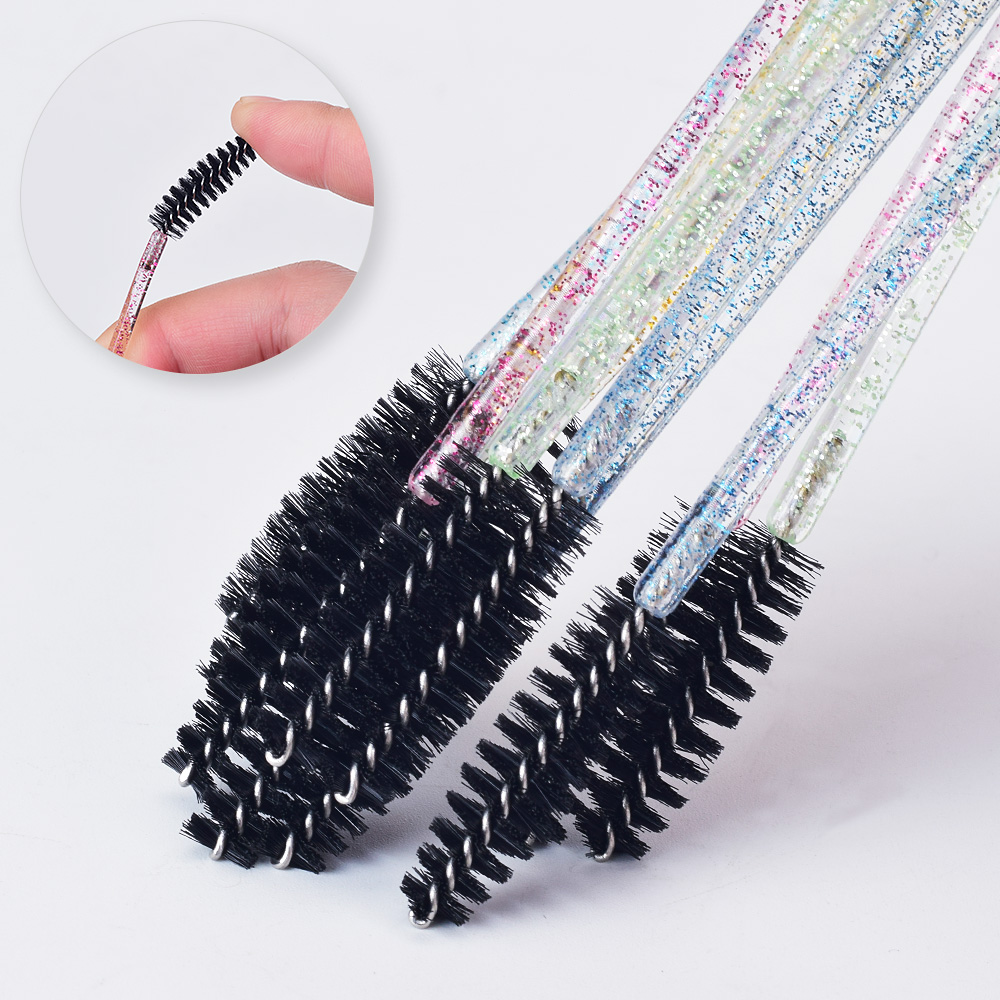 b Eyelash Blackhead Crystal Pcs Disposable Brush Mascara Stick Applicator Graft Curly Comb Beauty Makeup