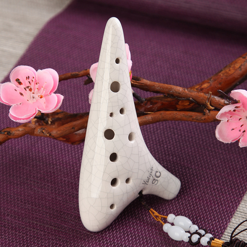Flute Ocarina for School, 12 Holes, Treble, Alto, Key Cracking, Professional Playing, Folk Music Instrument, Fluta