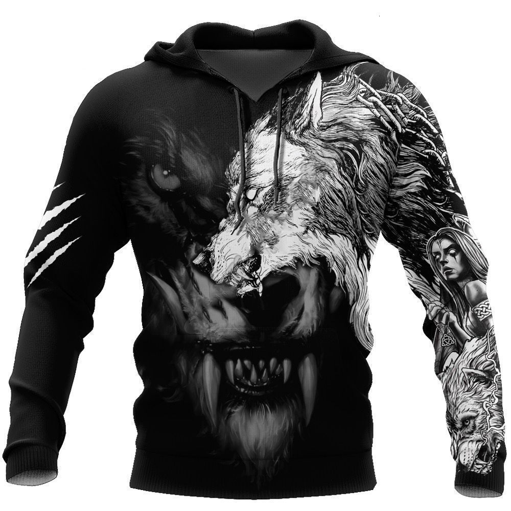 Designer hot selling classic animal pattern 3D digital printing fashion trend hoodie