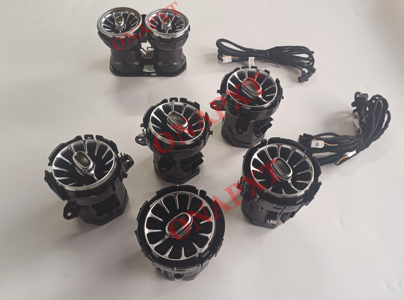 Car 64-color Ambient Light Lamp For Benz A/CLA class Synchronized With Light LED Atmosphere Turbine Air Vent W177 W118