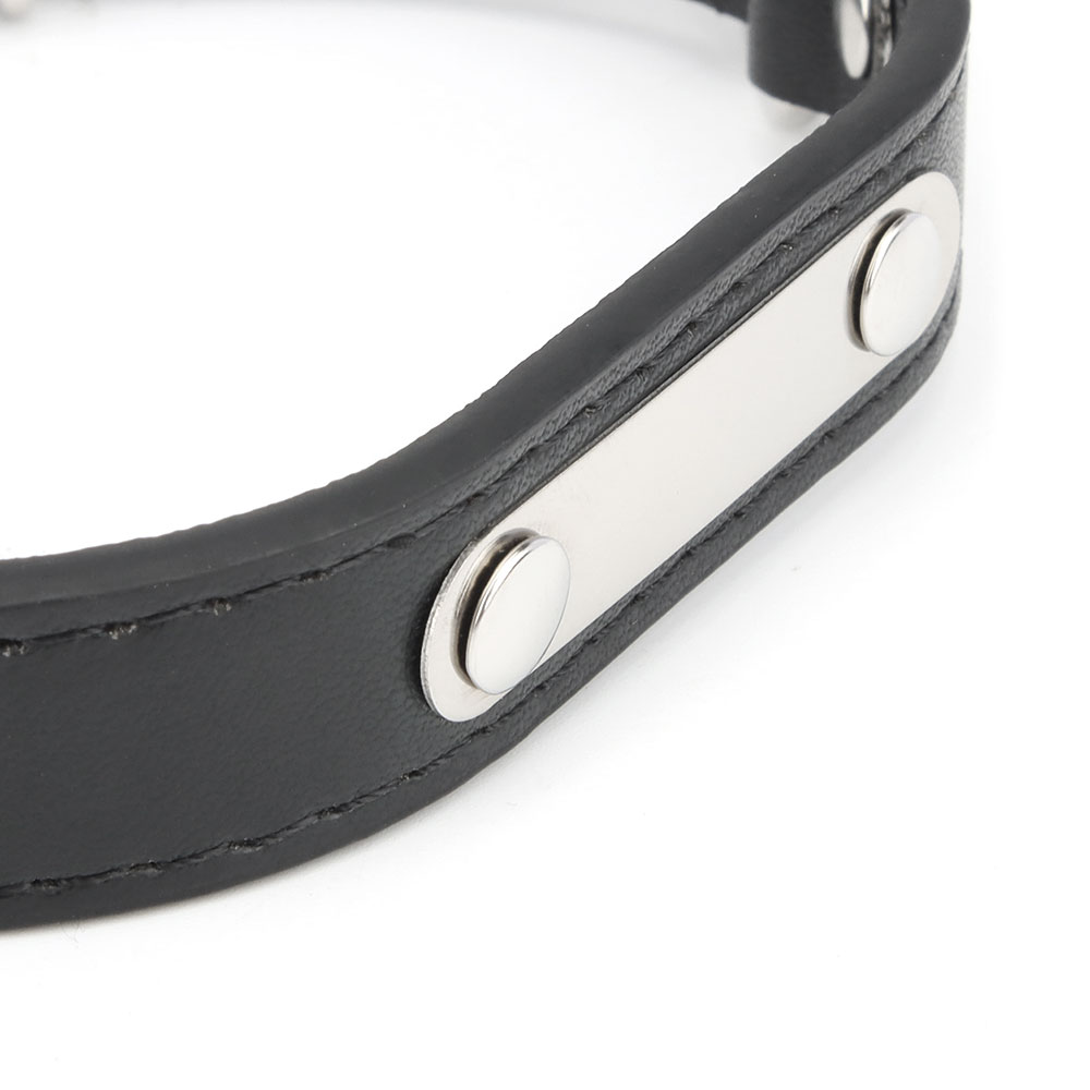 Custom Leather Pet Dog Collars Engraved Personalized Dog ID Tag Collar Leash Lead for Small Medium Large Dogs Adjustable Collar
