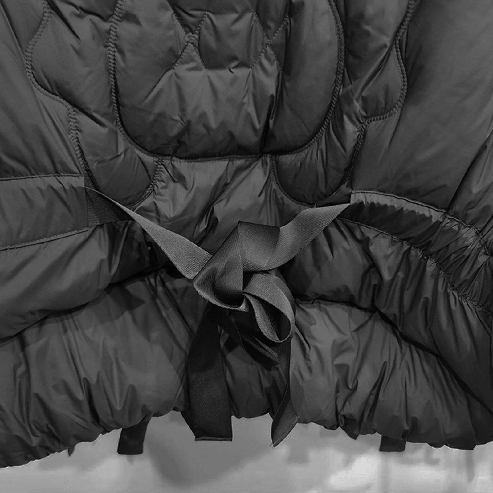 ly ned womens oversized jacket winter fashion lace up puffer jacket turtle neck parkas clothing casual INEKO 2O118 241108