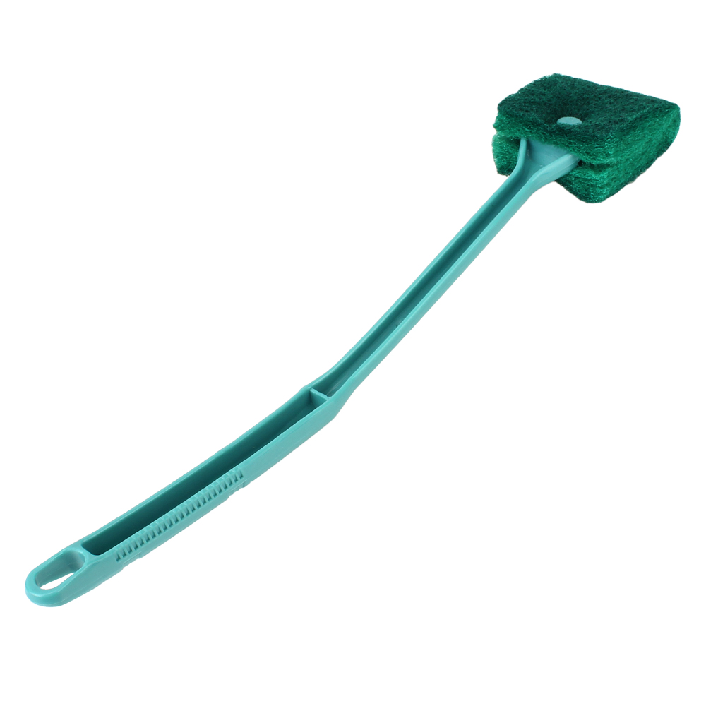Fish Tank Glass Brushes Aquarium Accessories Long Handle Sponge Cleaning Tools Double-sided Brush Window Algae Scraper