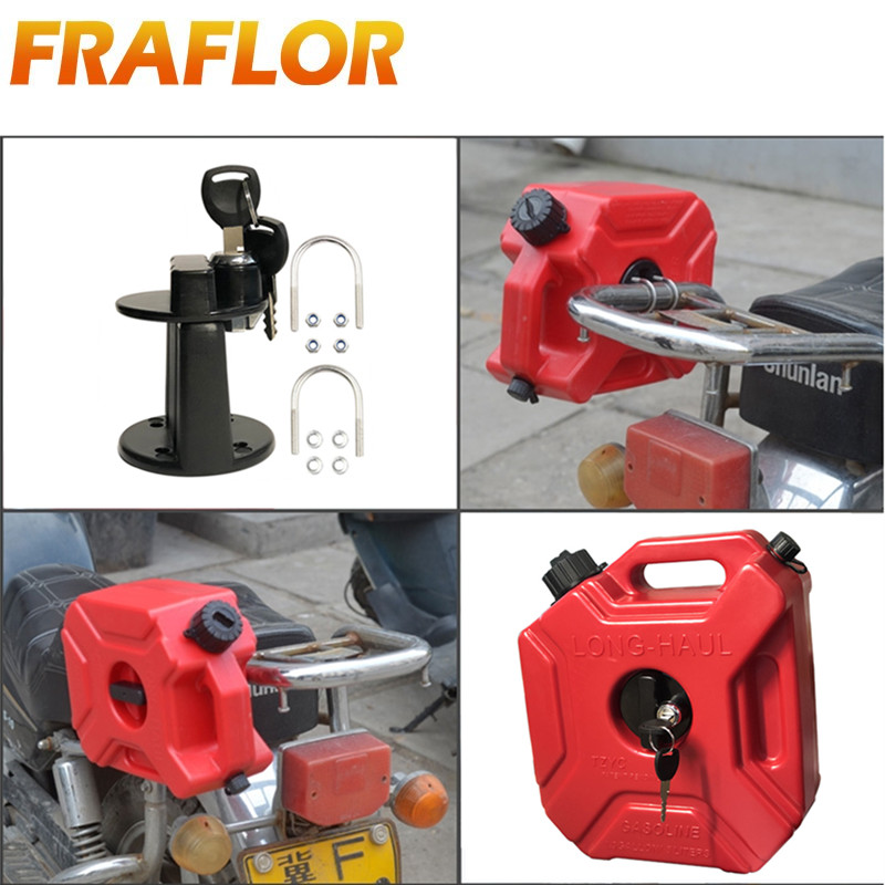 Updated Lock Clamp With Key For 3L 5L Fuel Oil Tank Mount Bracket Lock New Fastener Petrol Can Jerry Cans Holder for Motorcycle