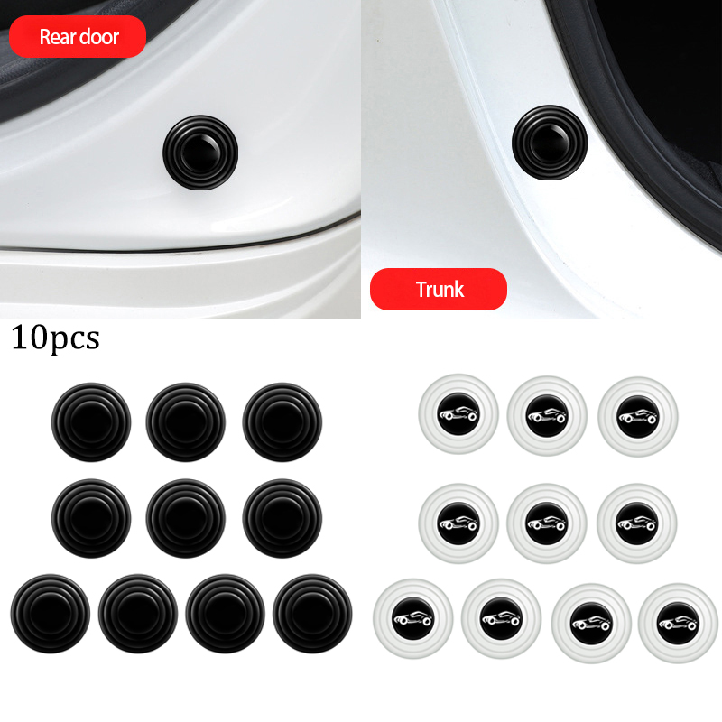 10PCS Car Door Bumper Protector Stickers Universal Shock Absorbing Mute Shock Noise Gaskets Bumper Protector for Cars Trucks SUV 3360f 5 84ea2