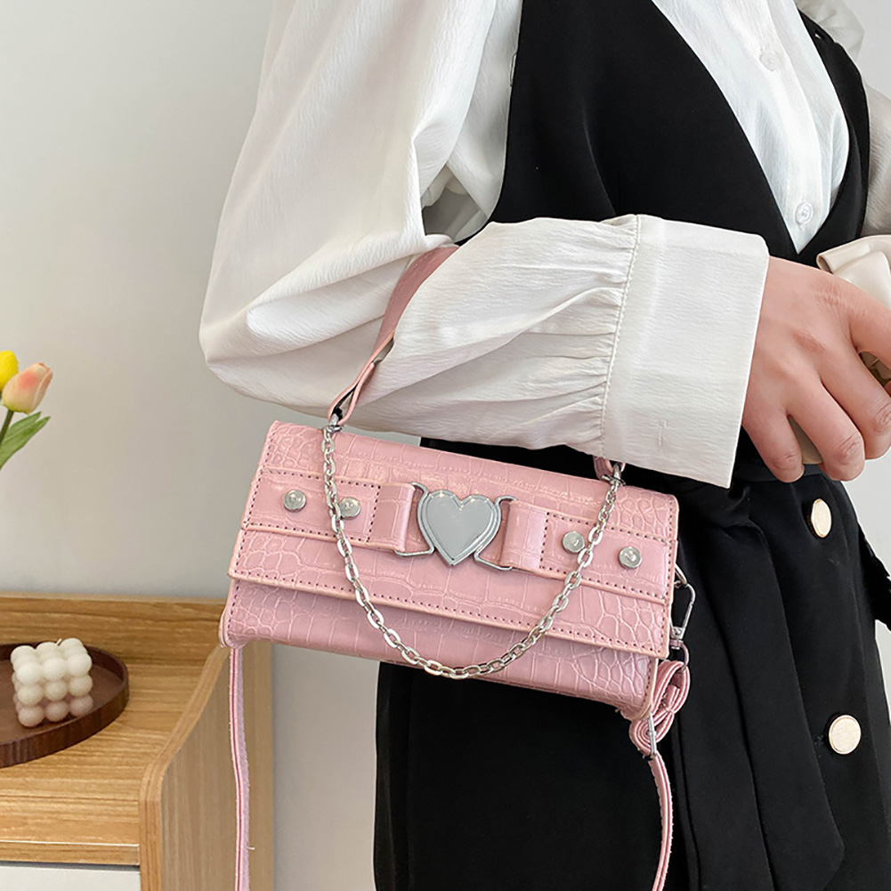 Alligator Pattern Women Handbag Love Chain Shoulder Bags Female Crossbody Tote for Women Fashionable Decoration