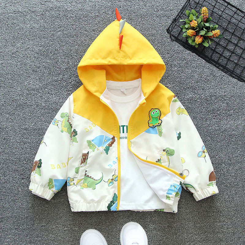Designer Clothing New Collection Children's Coat Spring and Autumn Hoodie Cartoon Crocodile Green Top Free Shipping