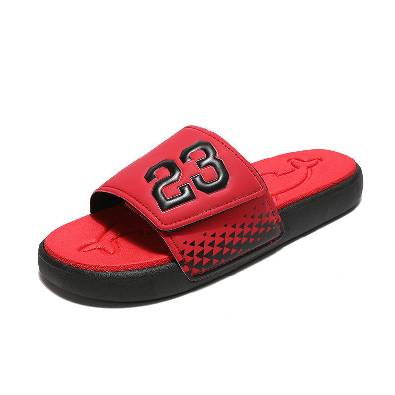 Men's outdoor slippers for outdoor wear, one line slippers, summer sandals, anti slip, European and American trendy men's slippers