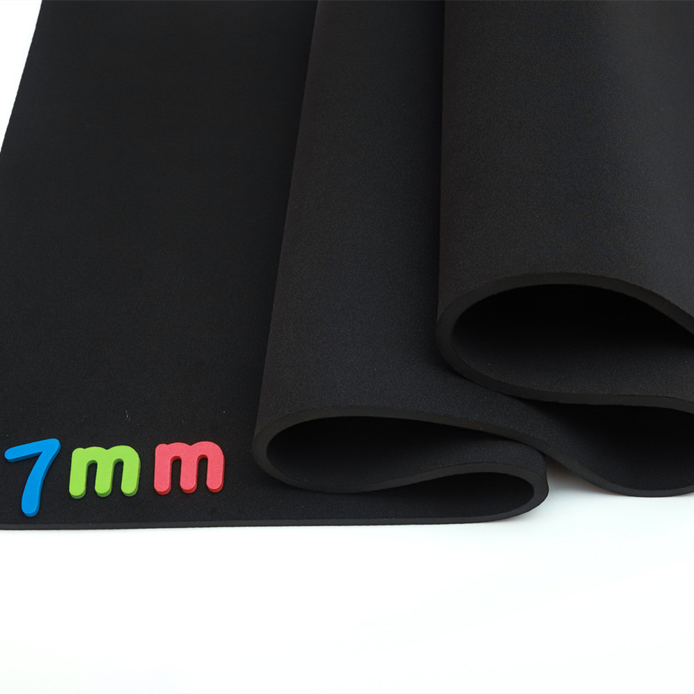 7mm Thick Black SBR Neoprene Fabric Fabric Sewing Rug Pad Backpack Waterproof Windproof Diving Shockproof