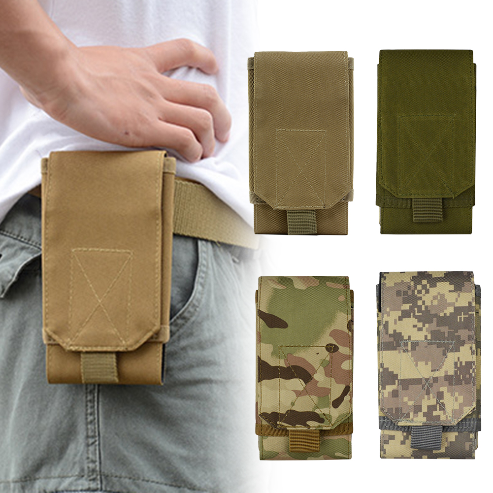 900D Oxford Cloth Molle Mobile Phone Belt Pouch EDC Gadget Hanging Waist Pocket Utility Waist Bag with Cellphone Holster for Men smile