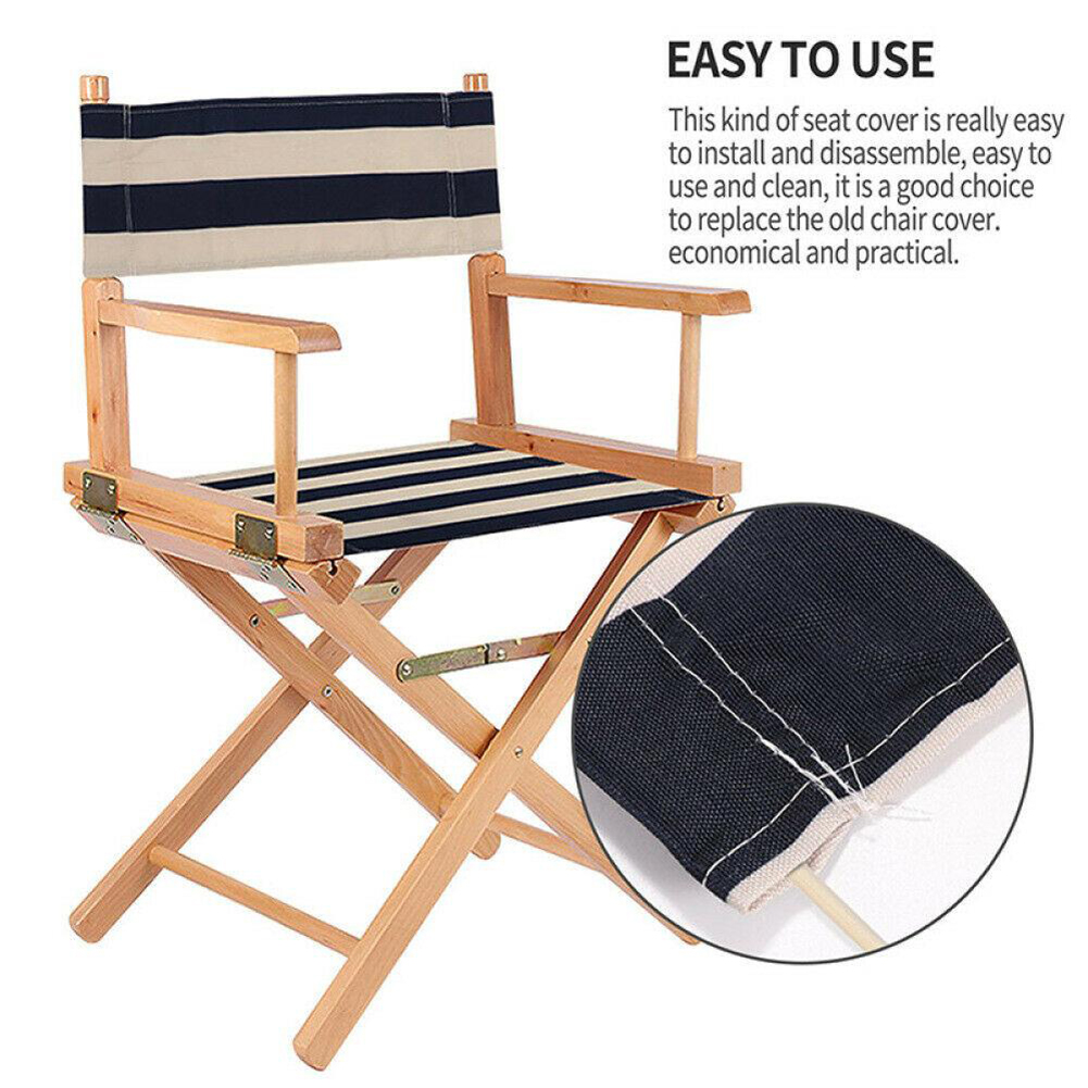 1/2Set Directors Chairs Replacement Canvas Cover Casual Seat Kit For Cross Folding Seat Home Outdoor Garden Chair Canvas Replace
