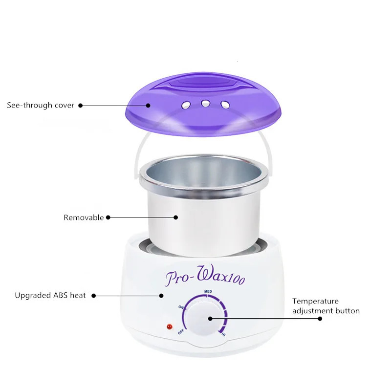 Wax Machine Spa Temperature Control Warmer Heater Painless Hair Removal Waxing Kit For Home Use 240403