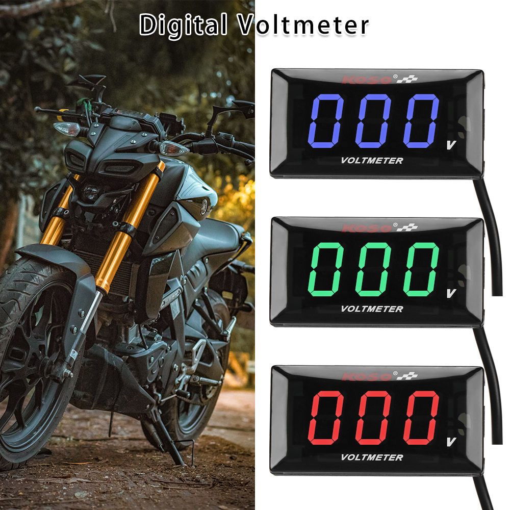 1PC Motorcycle Digital Voltmeter 056 Inch new LED Display Tester Panel Reverse Connection Protect Ammeter Volt Voltage 2025 Meter 12V-150