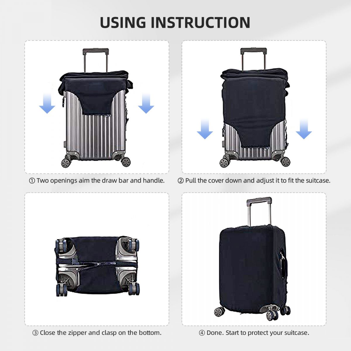 Bear Doll Cartoon Suitcase Cover Anime Animal Elastic Business Protection Luggage Supplies Flight