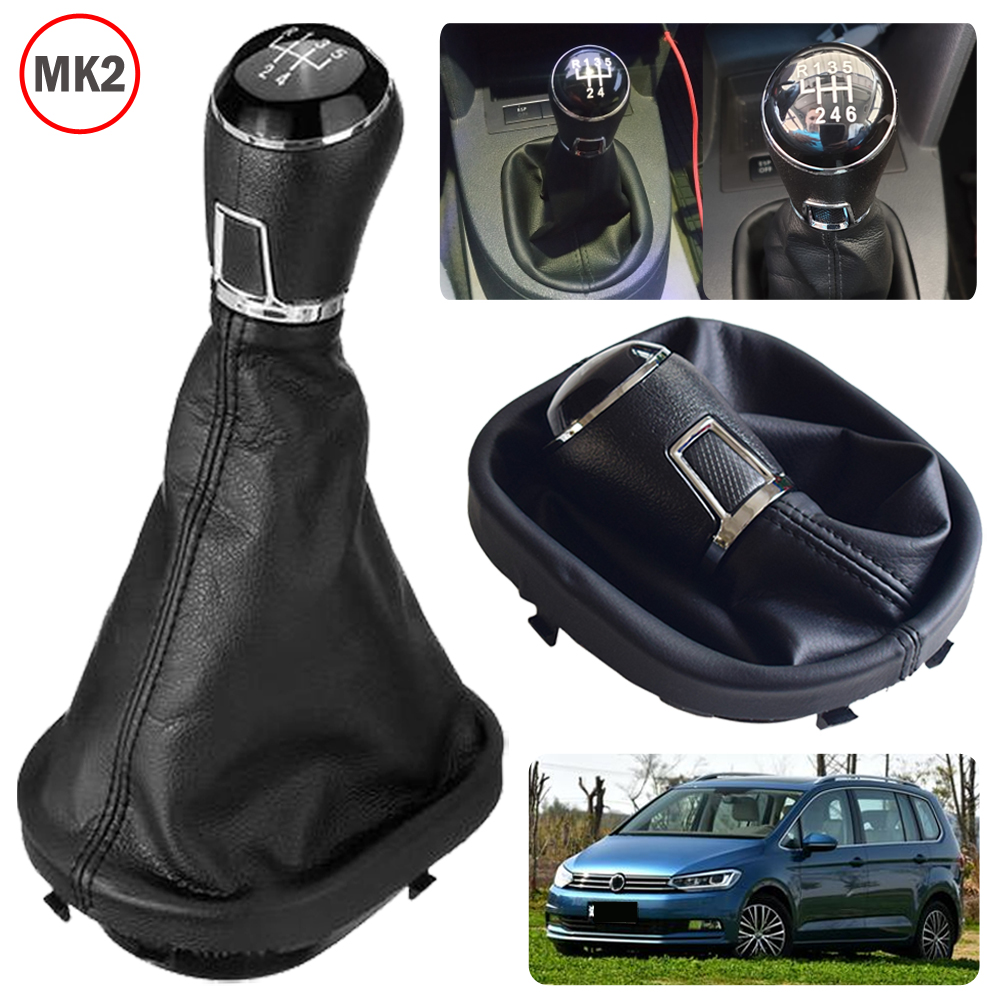 2025 For VW Touran 2003-2010 Caddy 2 2004 2005 2006 2007 2008 2009 Unique Stylish new 5/6 Speed Gear Shift Knob Gearstick Gaiter Boot