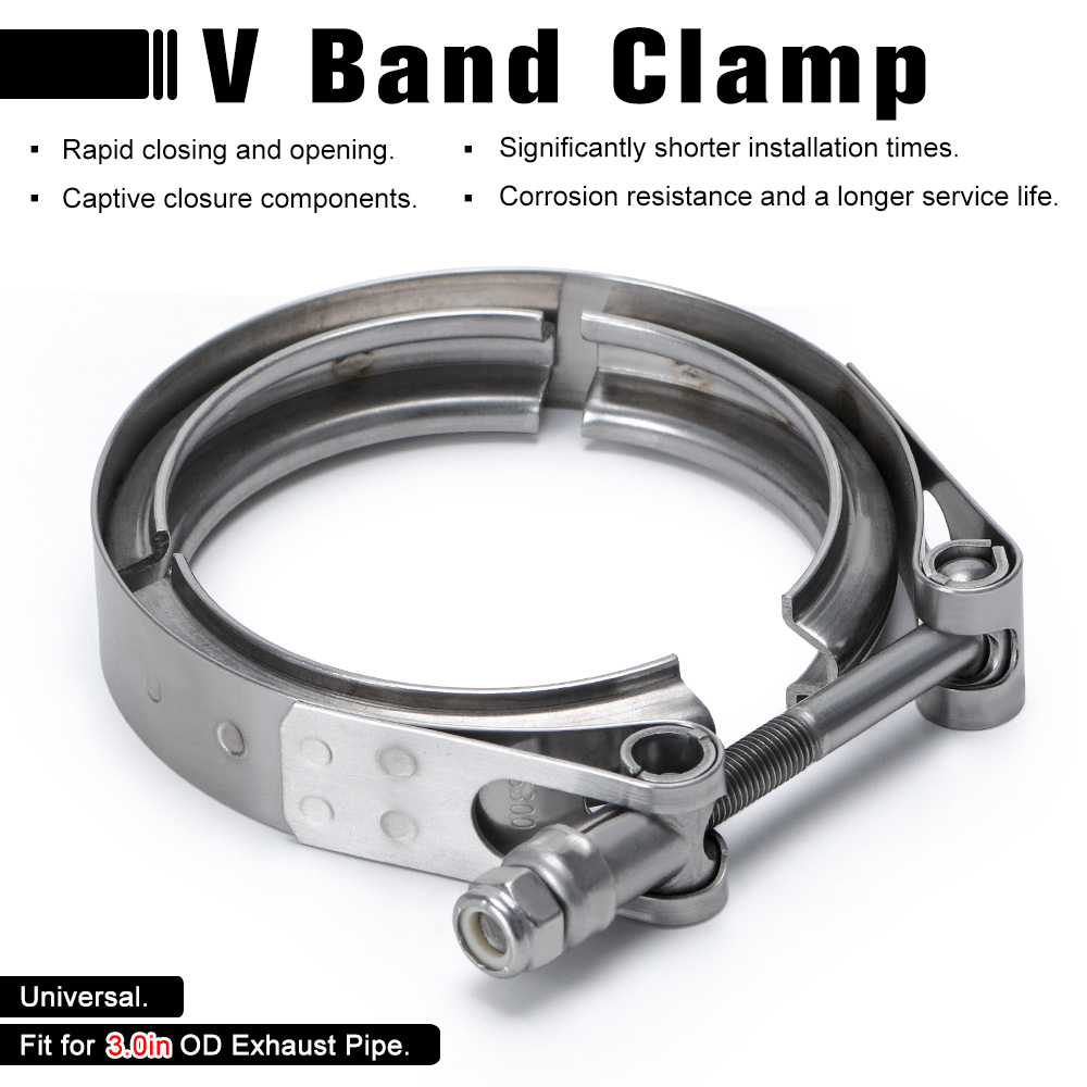 Normal or Quick Release V Band Clamp-2.0"/2.25"2.5"/2.75"/3.0"/3.25"/3.5"/4.0"Turbo/Downpipe/Hose /SS304 Car A