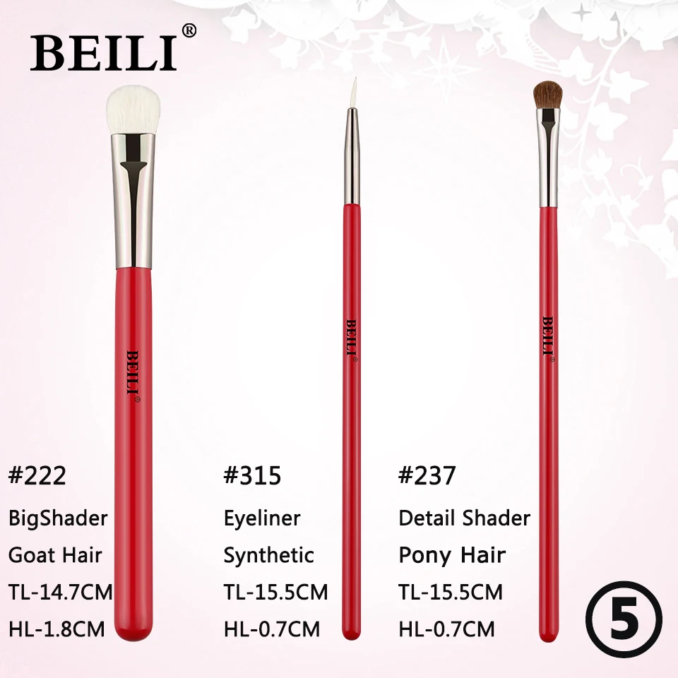 baf Ambe PCS Eye BEILI Pofessional Makeup Bushes Set Eyeshadow Bush Cosmetics Eyeshade Eyebow Eyeline Natual Hai Make Up shadow shade bow