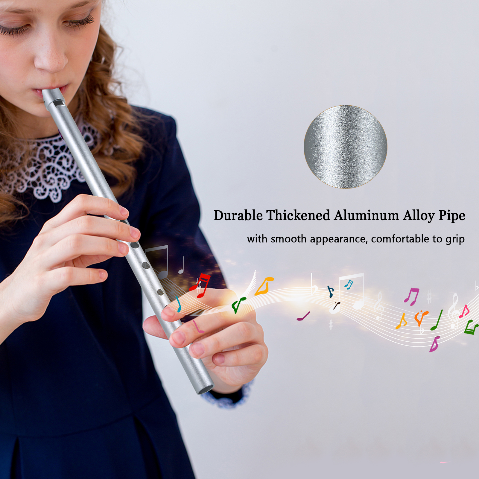 Irish Whistle Traditional Tin Penny new Whistle 6 Holes Flute Wind Music Instrument for Beginners Intermediates & Experts- 2025 Key of C