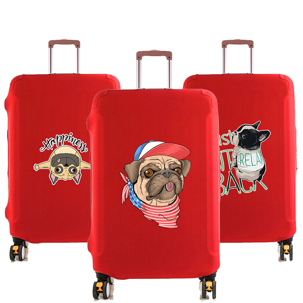 Luggage Case Suitcase Protective Cover Dog Series Travel Accessories Elastic Luggage Dust Cover Apply To 18''-28'' Suitcase