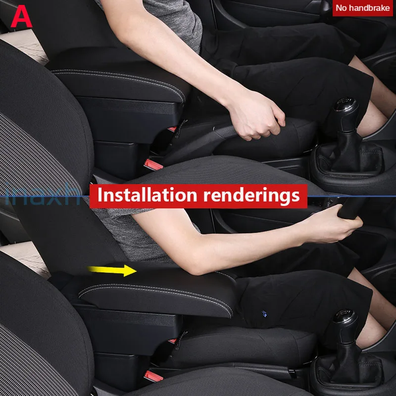 For Ford Fiesta Armrest box Interior details Parts special Retrofit parts Car accessories Center Storage box Car Arm