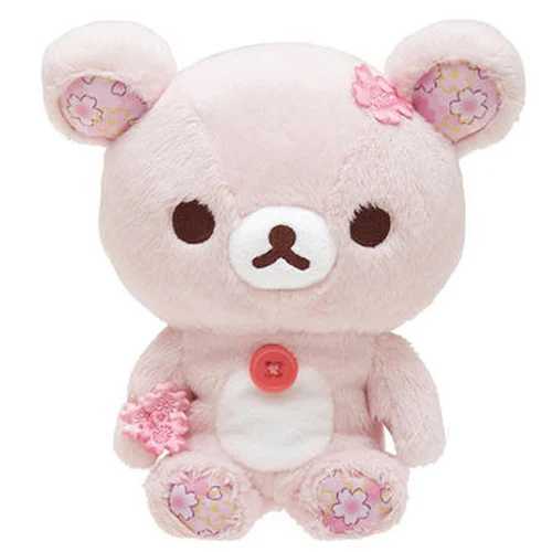 Plush Dolls Cute pink Rilakkuma cherry blossom Mochi Korilakkuma bear cherry blossom series large plush filled childrens toy doll childrens gift J2404