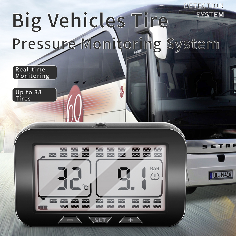 Universel Truck Tire Detector TPMS 18 Waterproof External 2025 Sensors Real-time Monitoring Tire Pressure new Temperature Abnormal Alarm