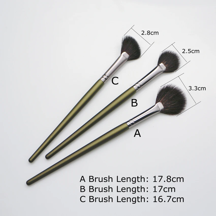 da f Makeup Brushes Top Fan Highlighter Goat Hair High Quality Eye Shadow Blender Contour Eyebrow Eyeshadow Powder Make Up Brush brow shadow