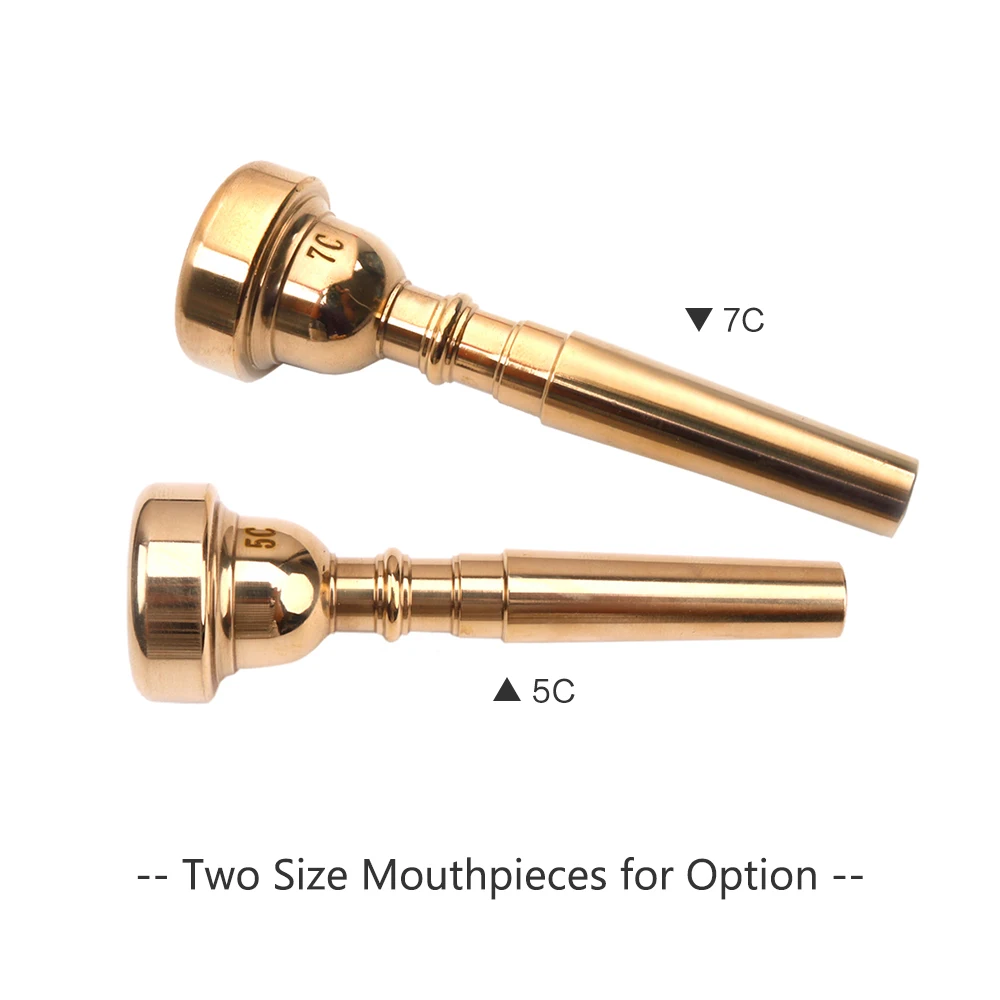 Trumpet Mouthpiece Musical Instrument Accessories Gold Plated 5C / 7C B Trumpet Universal Brass Instrument Parts
