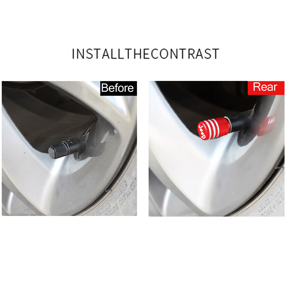 DSYCAR 4Pcs/Set Universal Jeep Alu-alloy Caps for Car Truck Motorcycle Bicycle Vae Stem Cover Tire Accessories