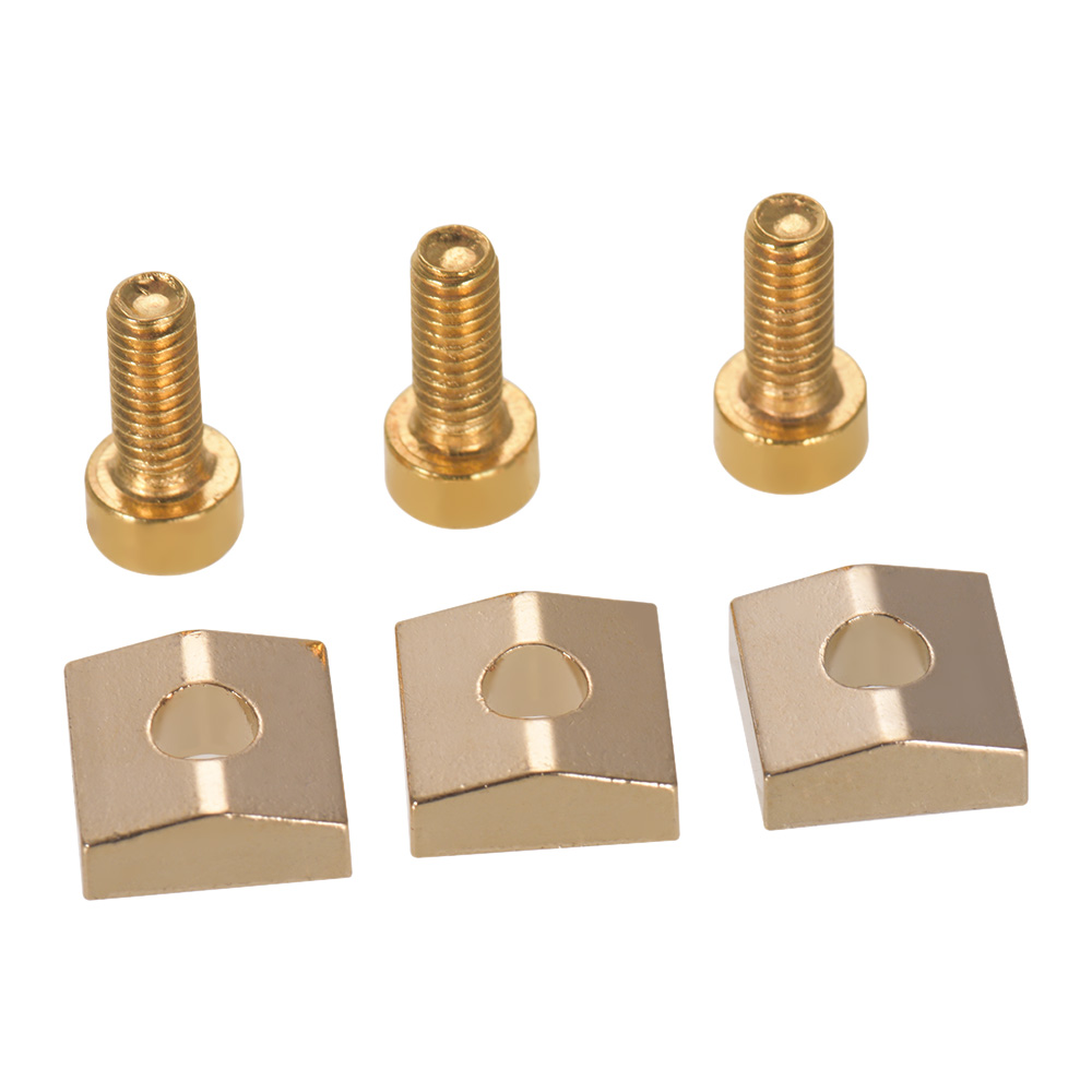 Electric Guitar Tremolo Bridge String Locks Strings Locking System Metal Nut Block & Clamp Hex Screws Guitar Parts Accessories