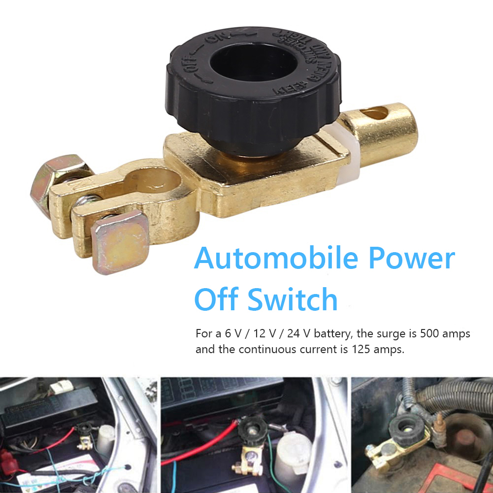 Universal Car Battery Switch Quick Cut-off Disconnect Isolator Switch for Trucks Auto Replacement Parts for 6V/12V/24V Batteries