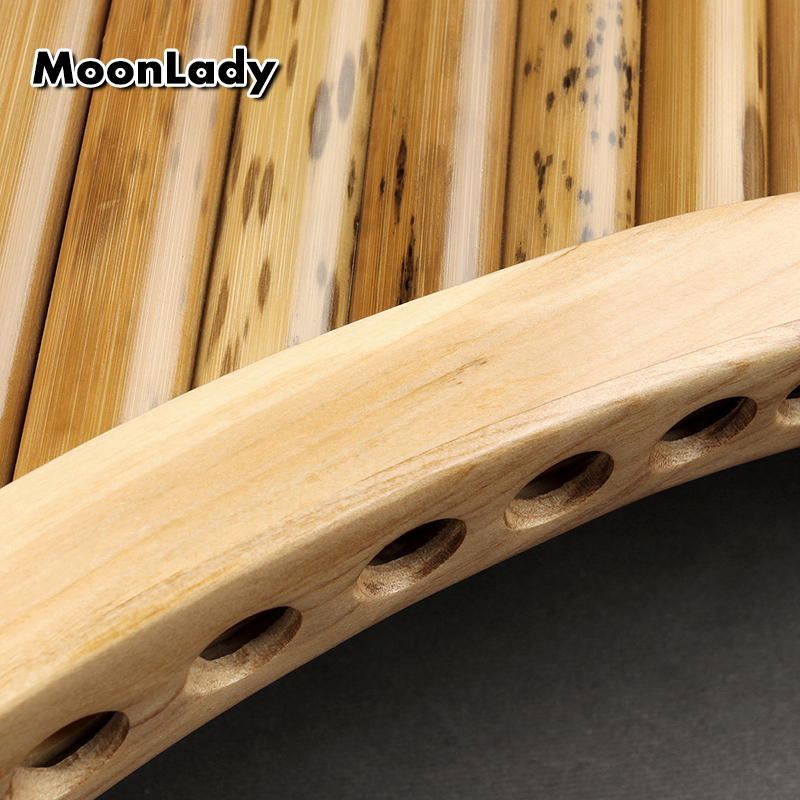 C Key Panpipe Romanian Style Folk Spottes Bamboo Made 25 Tubes Pan Flute Handmade Woodwind Instrument