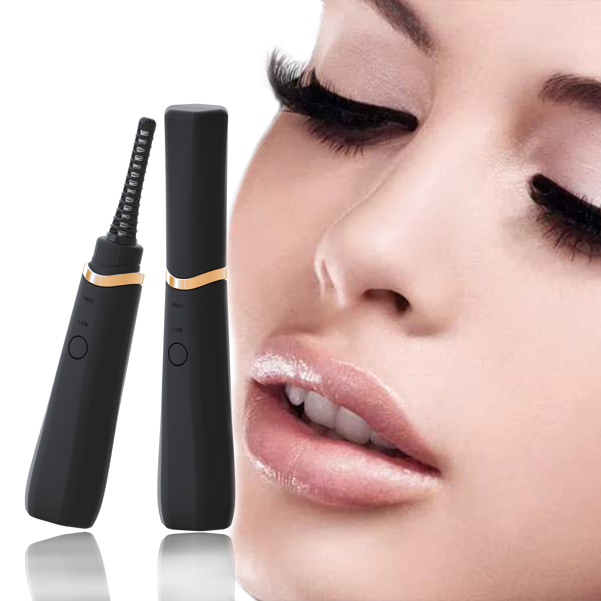 b Electric Heated Eyelash New TinWong Curler USB Rechargeable Portable Long Lasting