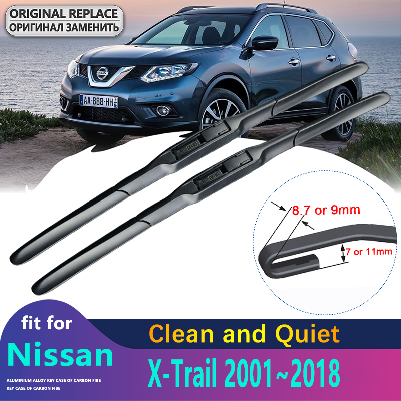 Front Wiper Blades For Nissan X-Trail Xtrail 2001~2018 2025 T30 T31 T32 Accessories Auto Car new Windscreen 2012 2013 2014 2015 2016 2017