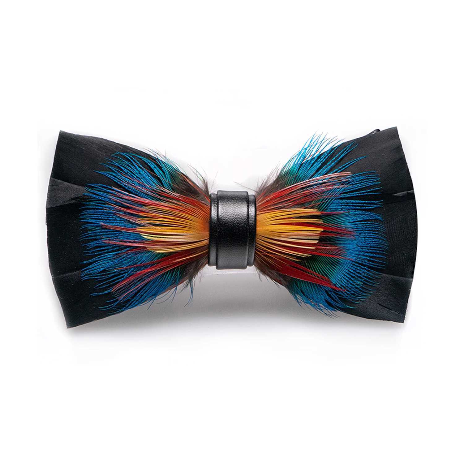 JEMYGINS New Design Mens Wedding Fashion Handmade Feather BowTie Gift for Birtay Party Men Bow Tie Suit AccoriesX241109