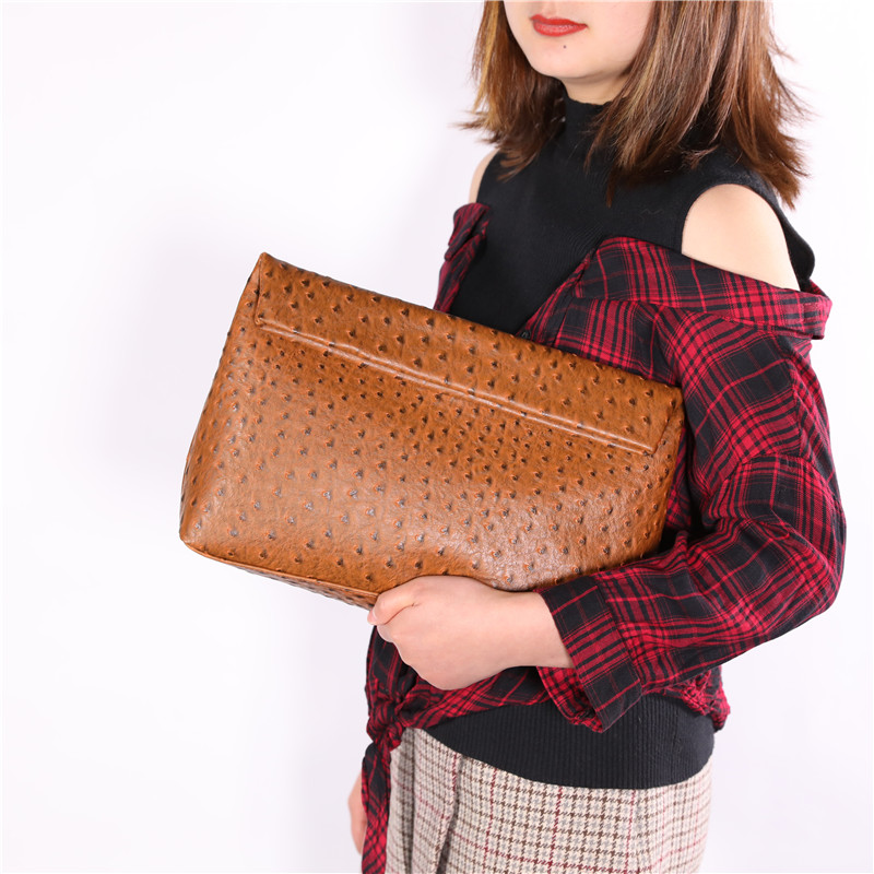 TOPHIGH New Arrival Ostrich Snake Pattern Clutch Women Luxury Brand Day Clutch Handle Brand Handbag Lady Bag Purse