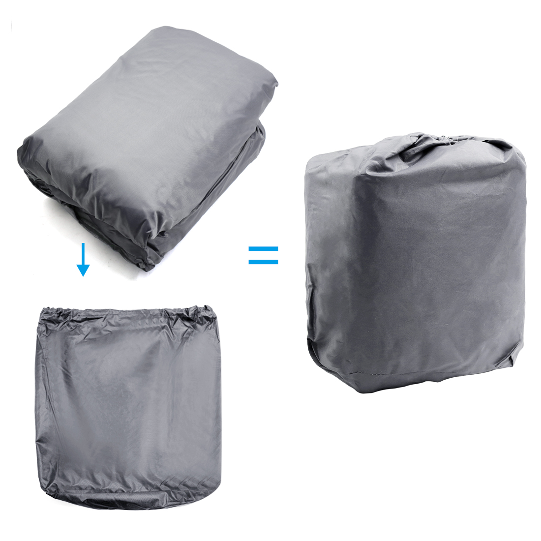 Uxcell 210D Fishing Ski Boat Cover 14-16ft/16-18ft/17-19ft/20-22ft V-Hull Sunproof UV Protector Speedboat Boat Mooring Cover